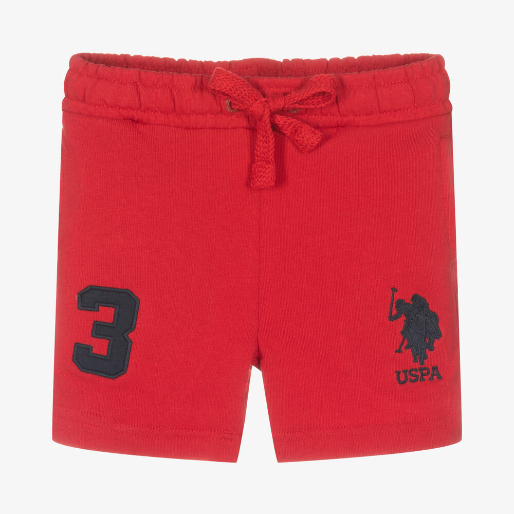 U.S. Polo Assn. - Boys Red Cotton Logo Shorts | Childrensalon