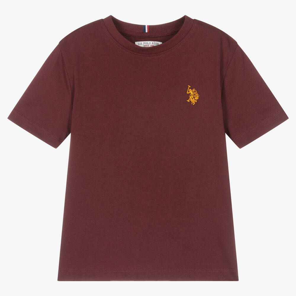 U.S. Polo Assn. - Boys Red Cotton Logo T-Shirt | Childrensalon