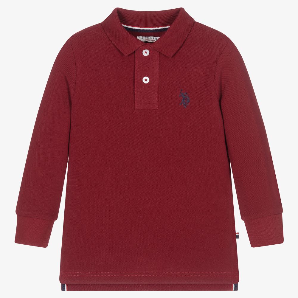 U.S. Polo Assn. - Boys Red Cotton Polo Shirt | Childrensalon