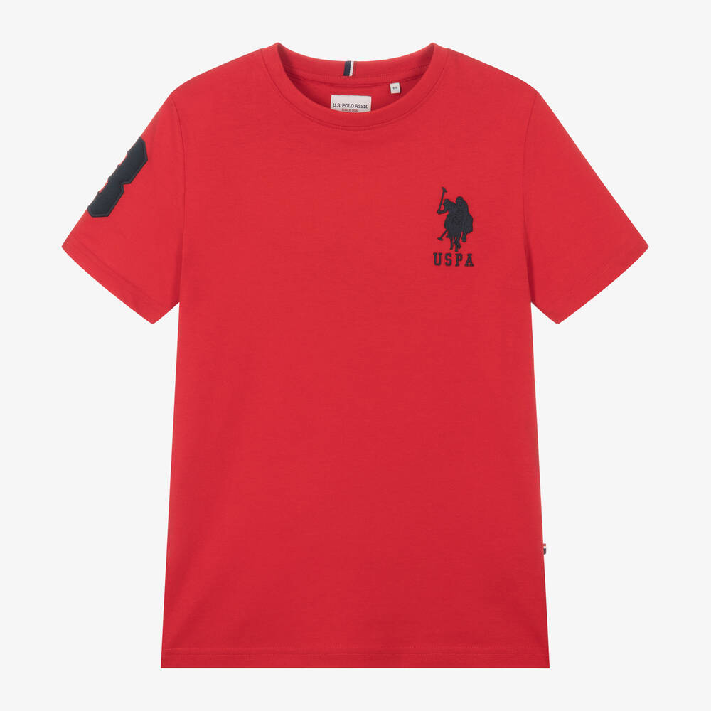 Boys Red Cotton T Shirt