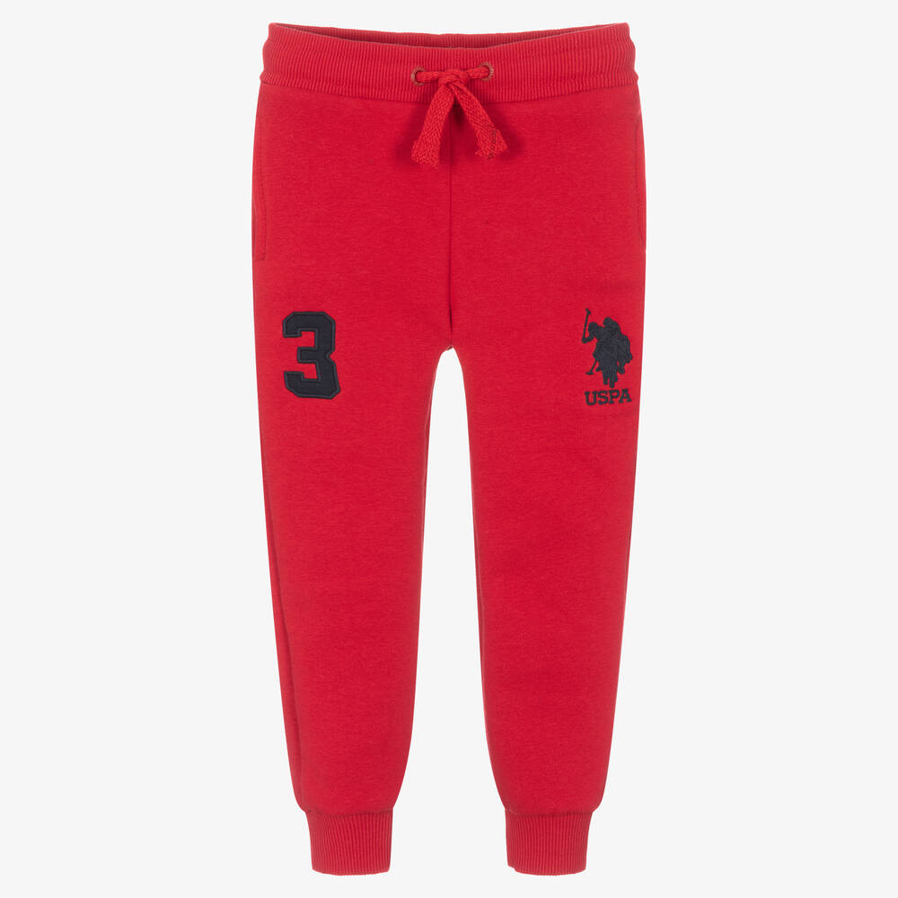 U.S. Polo Assn. - Boys Red Logo Joggers | Childrensalon