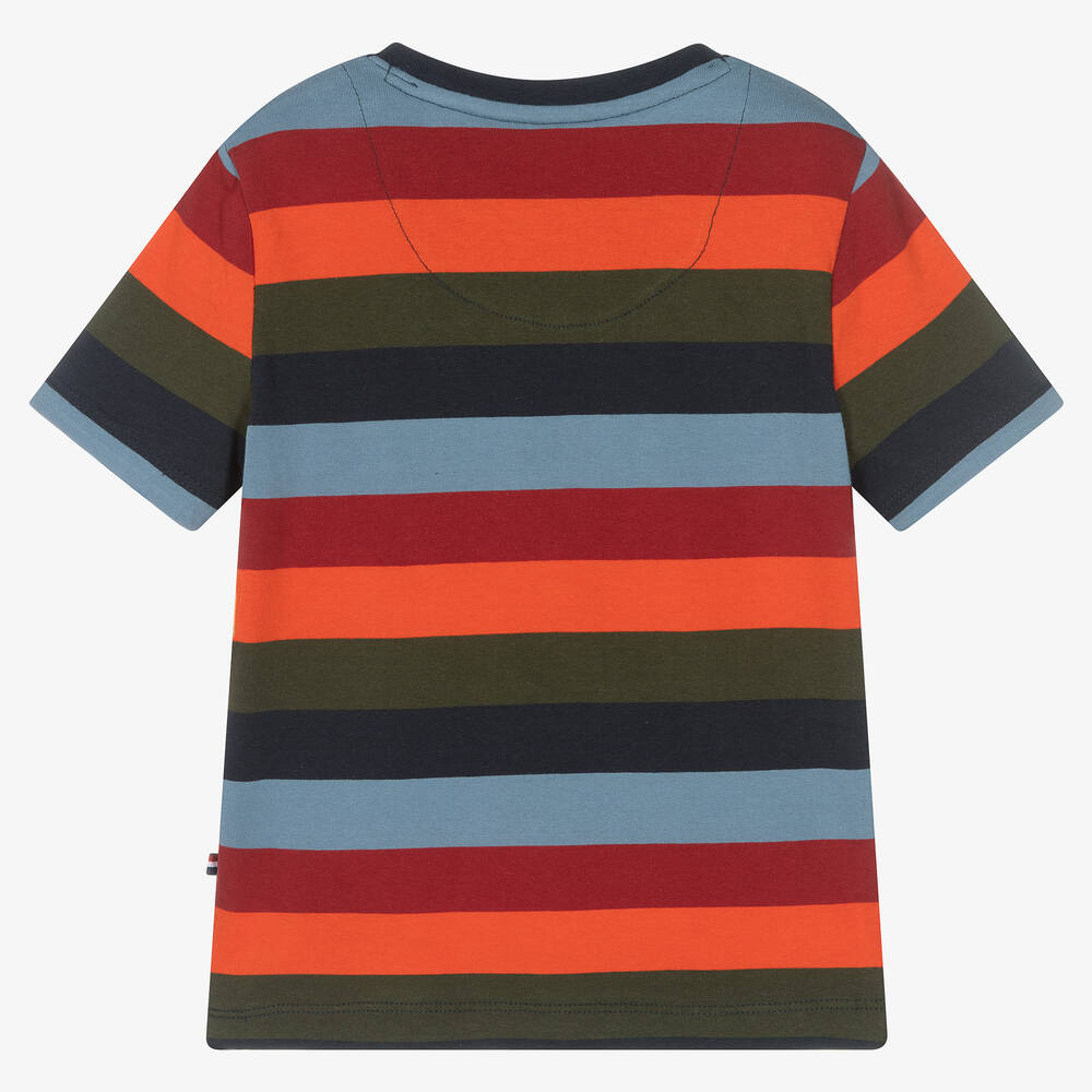 U.S. Polo Assn.-Boys Red & Navy Blue Striped T-Shirt | Childrensalon Outlet