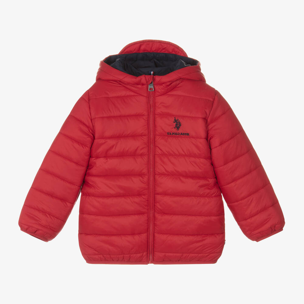 U.S. Polo Assn. Boys Red Puffer Jacket Childrensalon Outlet