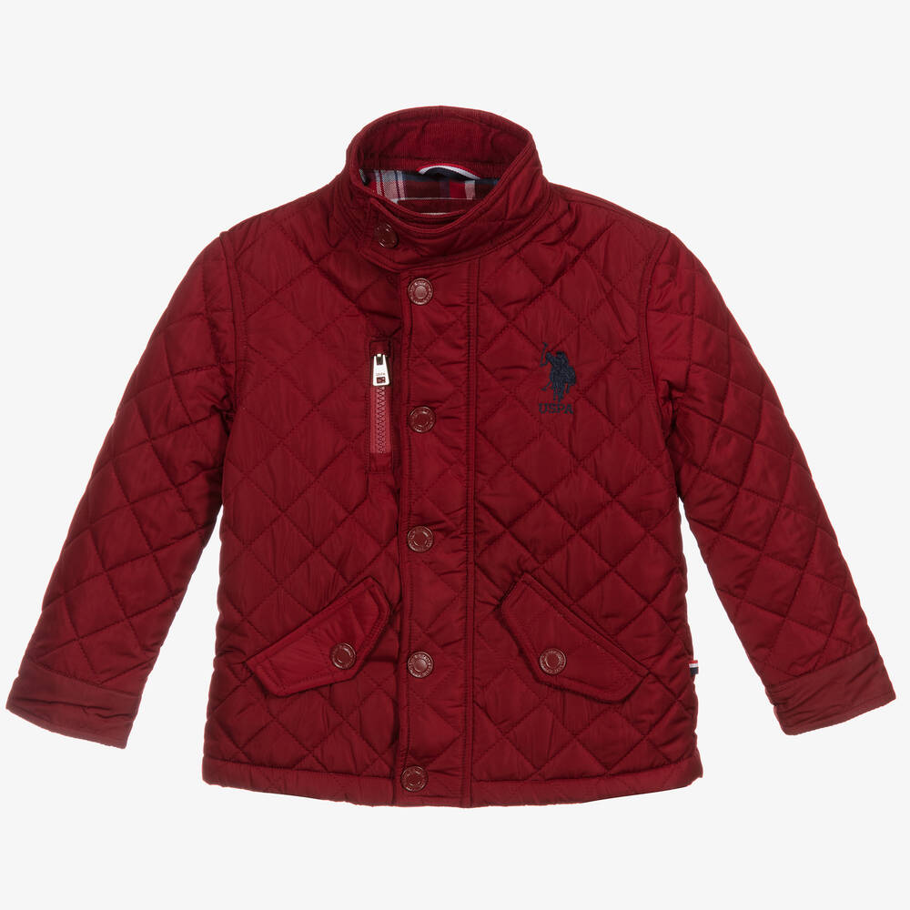 U.S. Polo Assn. - Boys Red Quilted Jacket | Childrensalon