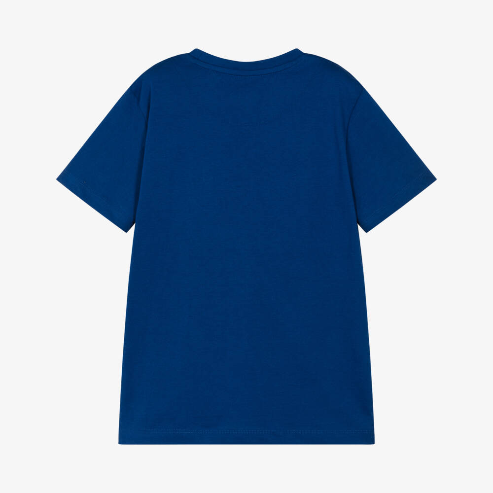 U.S. Polo Assn.-Boys Royal Blue Cotton T-Shirt with Circle Logo | Childrensalon Outlet