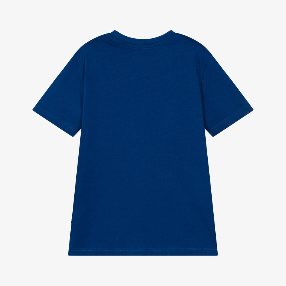 U.S. Polo Assn.-Boys Royal Blue Cotton T-Shirt with Large Player Logo | Childrensalon Outlet
