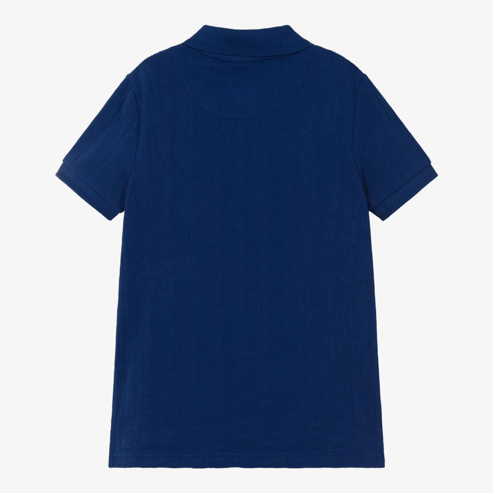 U.S. Polo Assn.-Boys Royal Blue Polo Shirt with Half Zip | Childrensalon Outlet