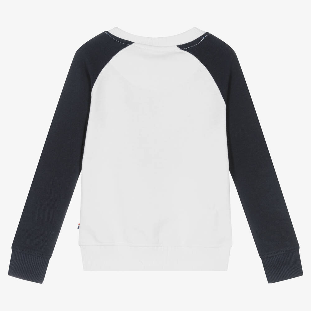 U.S. Polo Assn.-Boys White & Blue Logo Sweatshirt | Childrensalon Outlet