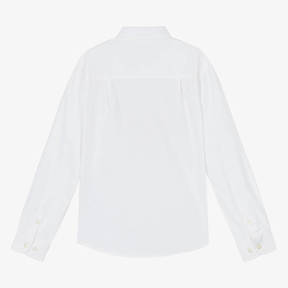 U.S. Polo Assn.-Boys White Cotton Shirt | Childrensalon Outlet