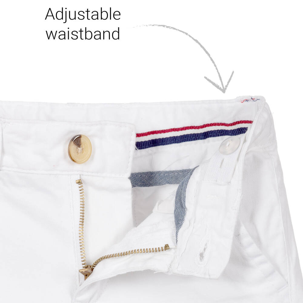 U.S. Polo Assn.-Boys White Cotton Twill Shorts | Childrensalon Outlet