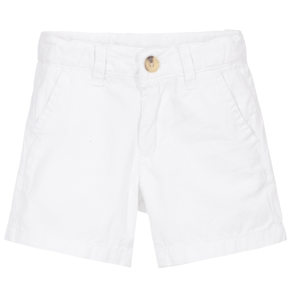U.S. Polo Assn. - Boys White Cotton Twill Shorts | Childrensalon
