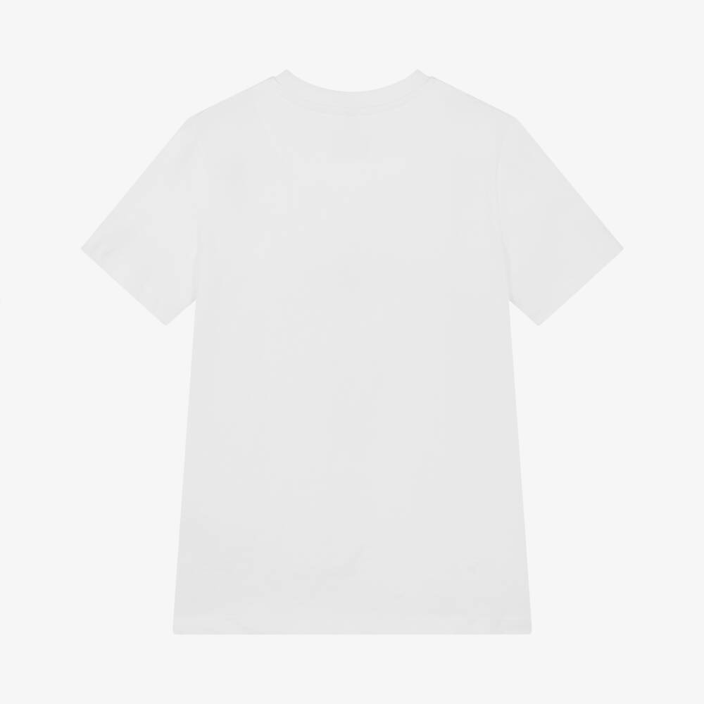 U.S. Polo Assn.-Boys White Crew Neck Cotton T-Shirt | Childrensalon Outlet