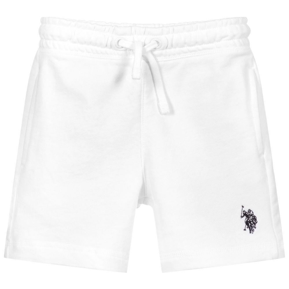 U.S. Polo Assn. - Boys White Jersey Logo Shorts | Childrensalon
