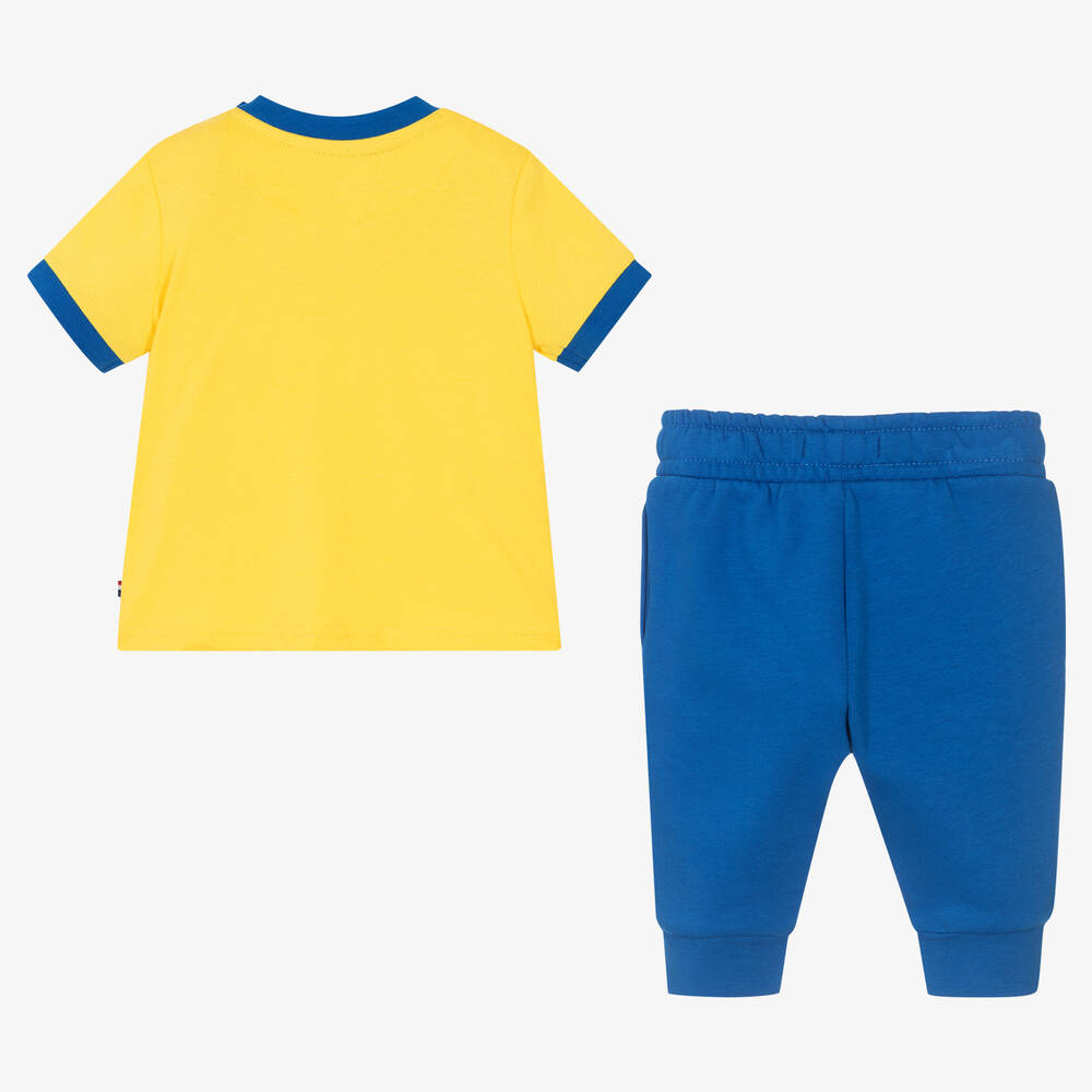 U.S. Polo Assn.-Boys Yellow & Blue Trouser Set | Childrensalon Outlet