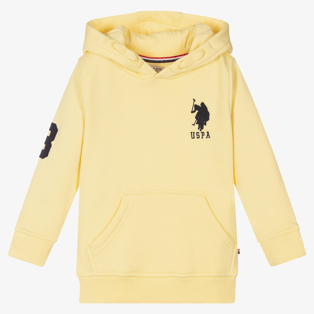 U.S. Polo Assn. - Boys Yellow Cotton Hoodie | Childrensalon