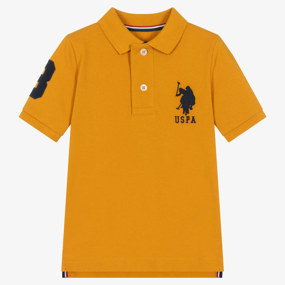 U.S. Polo Assn. - Boys Yellow Cotton Polo Shirt | Childrensalon