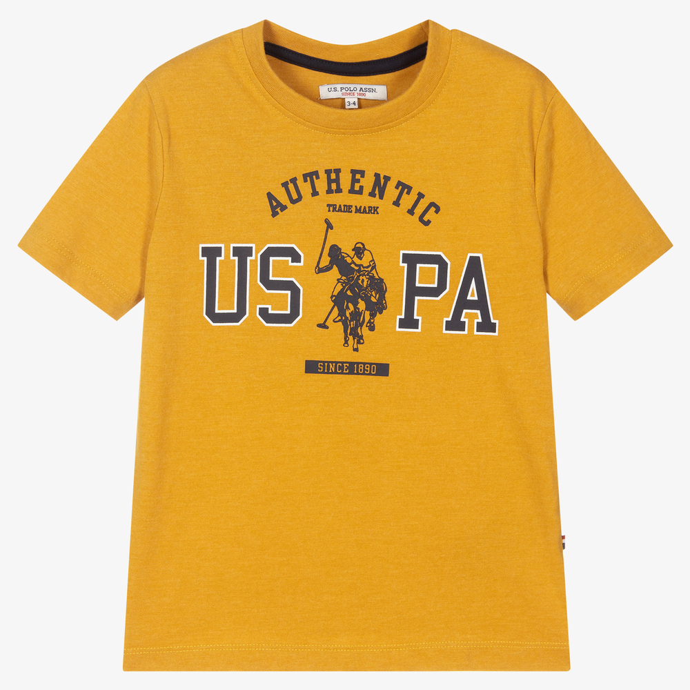 U.S. Polo Assn. - Boys Yellow Cotton T-Shirt | Childrensalon