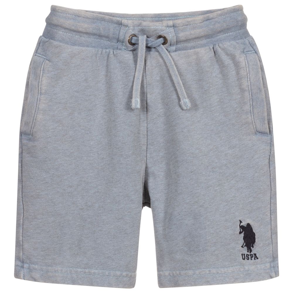 U.S. Polo Assn. - Faded Blue-Grey Logo Shorts | Childrensalon Outlet