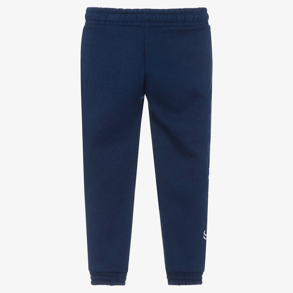 Blue cotton joggers on sale