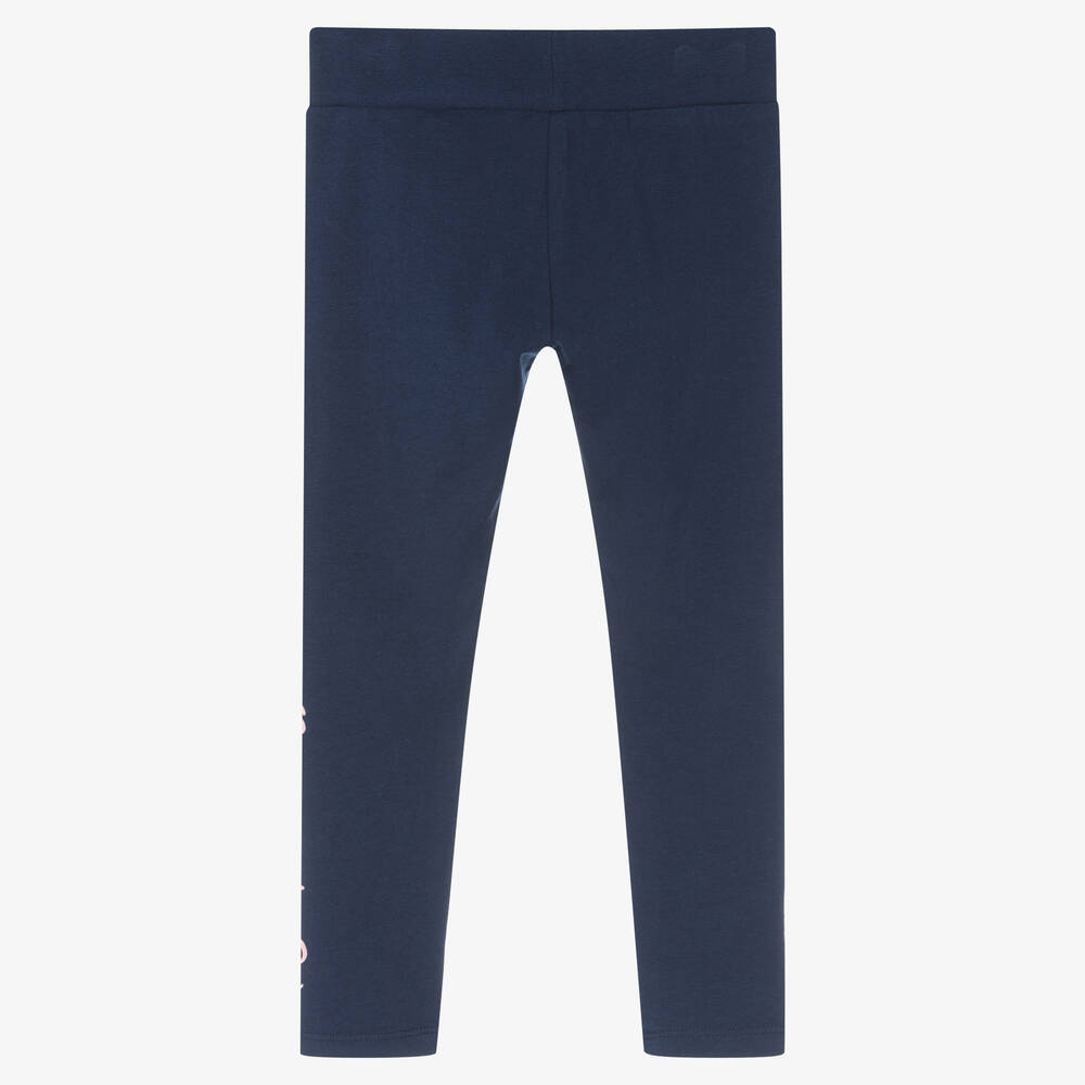 U.S. Polo Assn.-Girls Blue Cotton Logo Leggings | Childrensalon Outlet