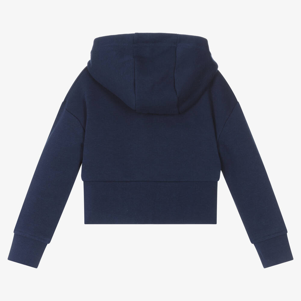 Girls navy zip up hoodie hotsell