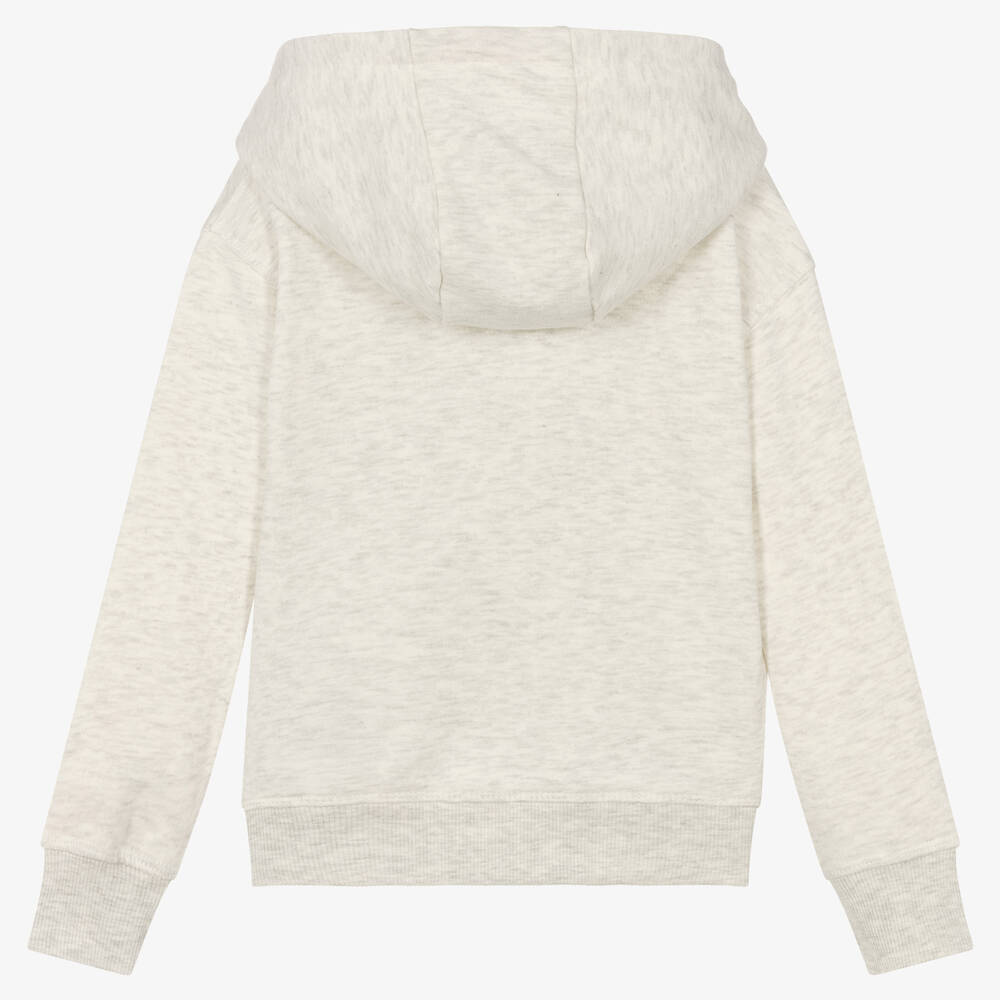 U.S. Polo Assn.-Girls Grey Cotton Hoodie | Childrensalon Outlet
