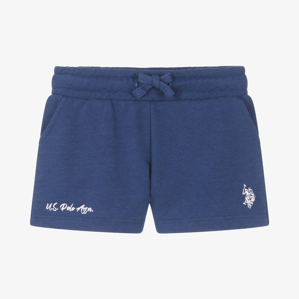 U.S. Polo Assn. - Girls Navy Blue Logo Jersey Shorts | Childrensalon