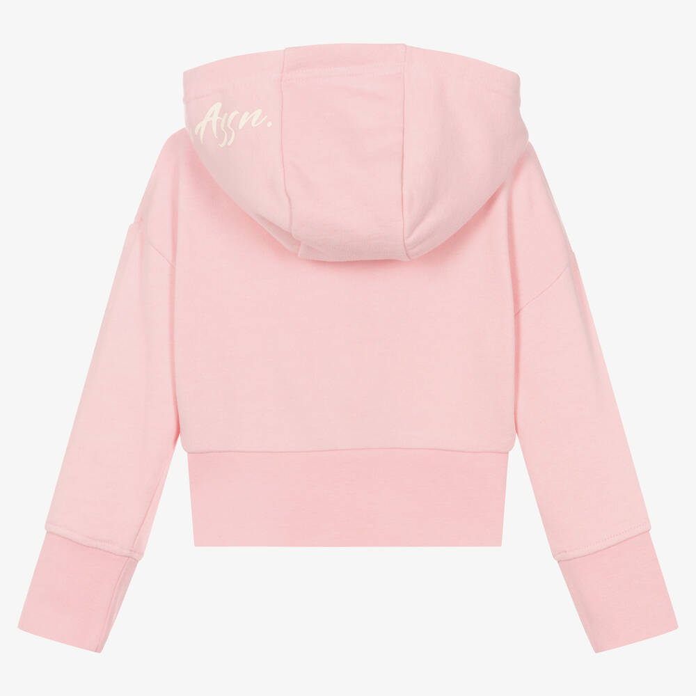 U.S. Polo Assn.-Girls Pink Cotton Hoodie | Childrensalon Outlet