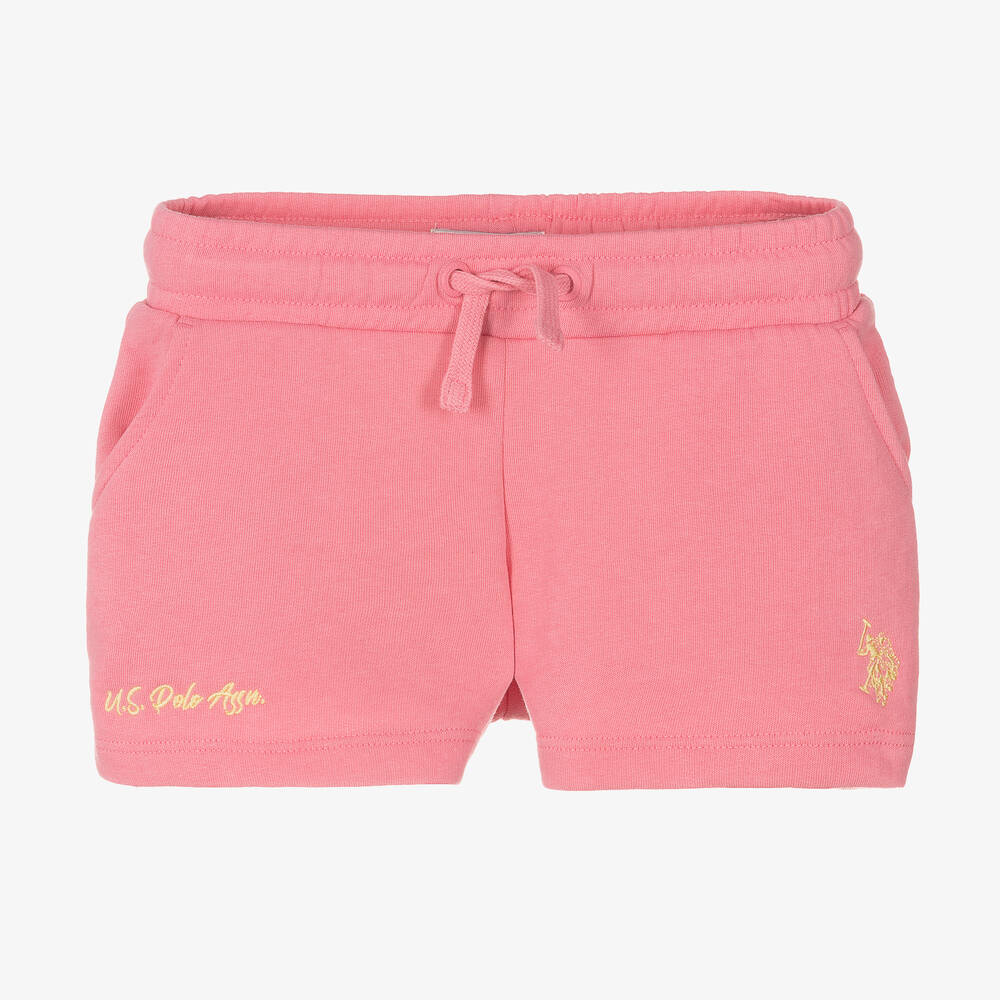 U.S. Polo Assn. - Girls Pink Cotton Shorts | Childrensalon