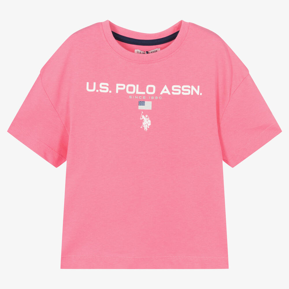 U.S. Polo Assn. - Girls Pink Cotton T-Shirt | Childrensalon