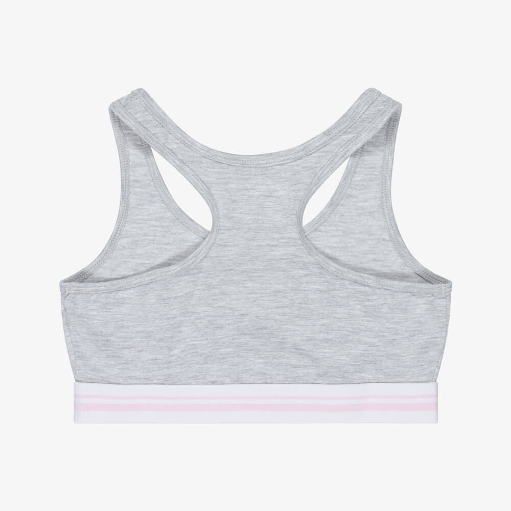 U.S. Polo Assn.-Girls Pink & Grey Cotton Bra Tops (2 Pack) | Childrensalon Outlet