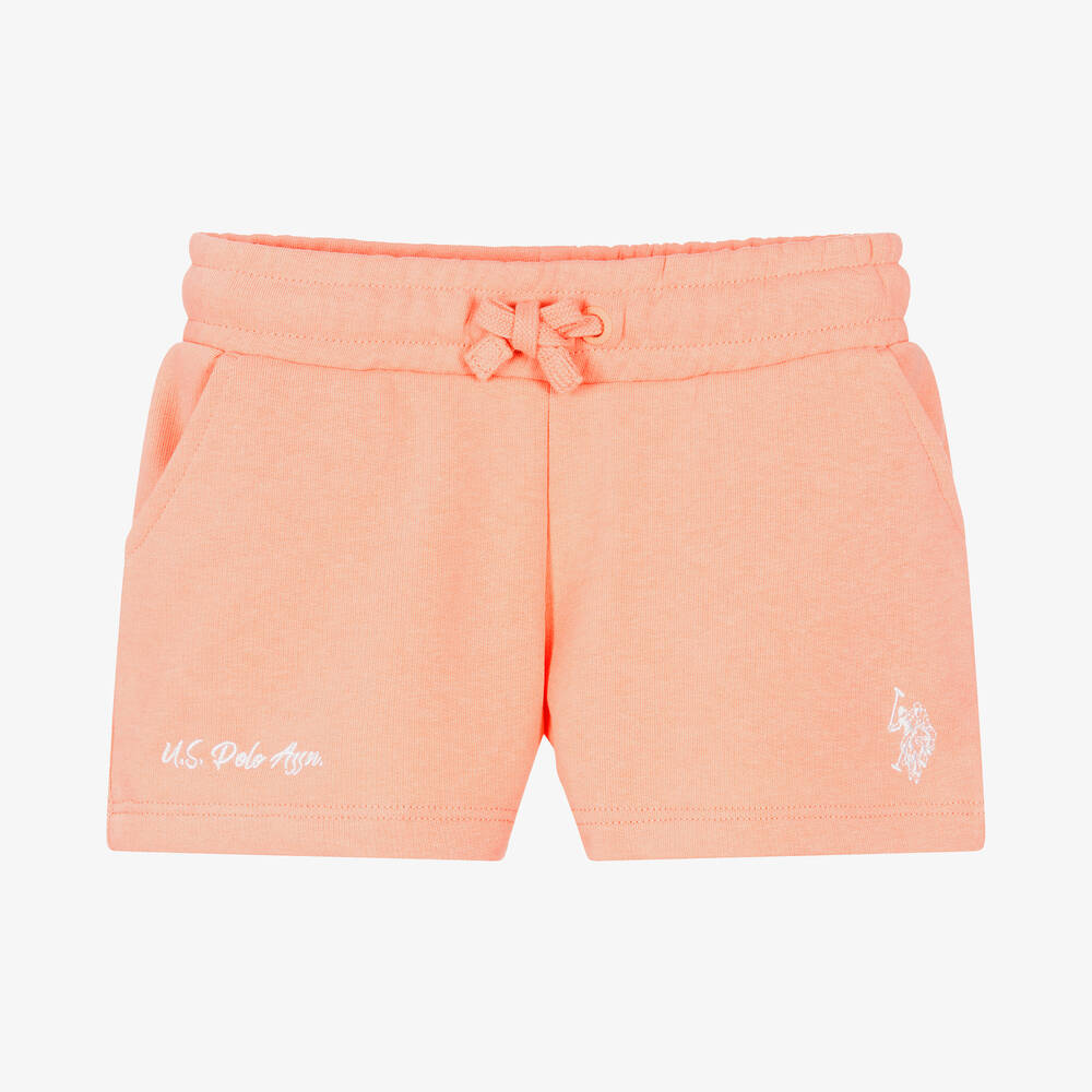 U.S. Polo Assn. - Girls Pink Logo Jersey Shorts | Childrensalon