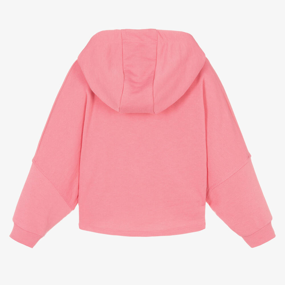 U.S. Polo Assn. Girls Pink Yellow Cotton Hooded Top Childrensalon Outlet