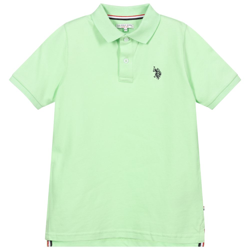 Train Of storm Rudyard Kipling U.S. Polo Assn. - Green Logo Polo Shirt | Childrensalon Outlet