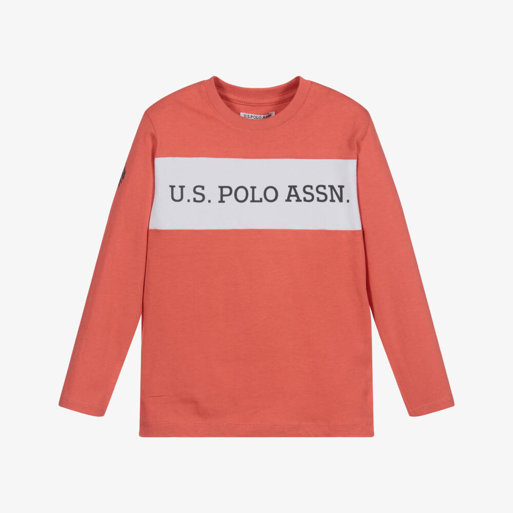 U.S. Polo Assn.-Orange Cotton Logo Top | Childrensalon Outlet