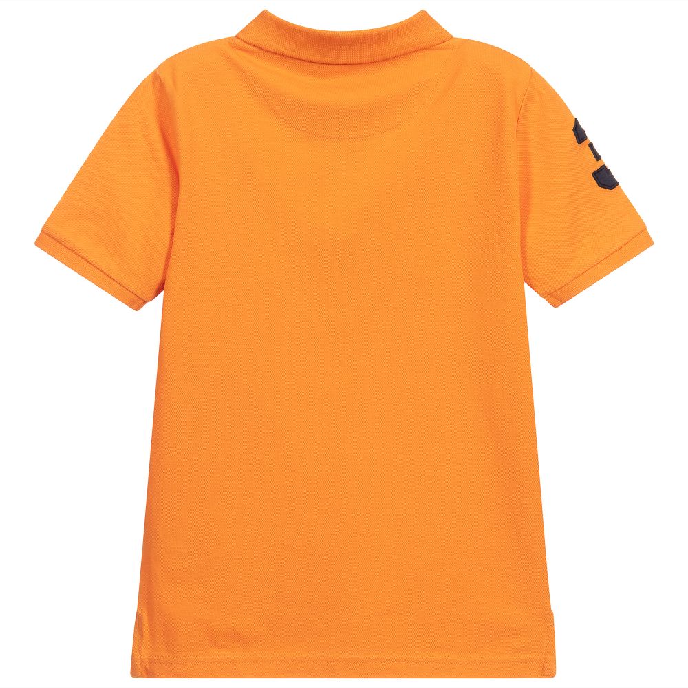 Orange polo shirt for boys outlet