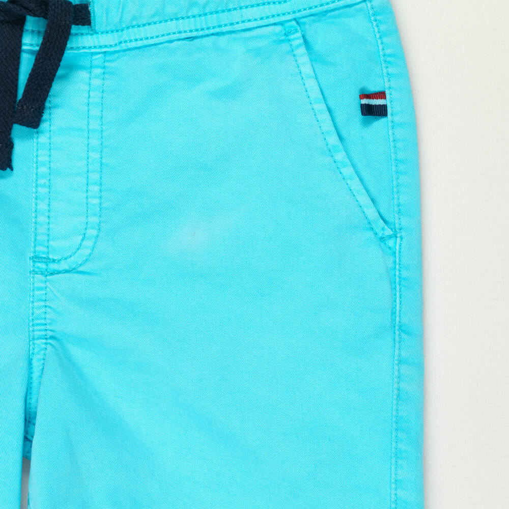 U.S. Polo Assn.-Preloved Boys Blue Cotton Double Horsemen Logo Shorts (7-8 years) | Childrensalon Outlet