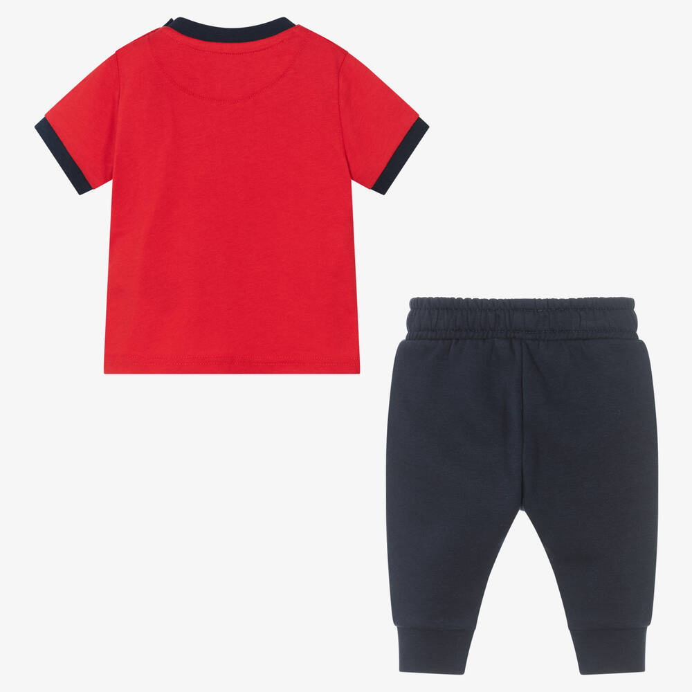U.S. Polo Assn.-Red & Blue Baby Trouser Set | Childrensalon Outlet