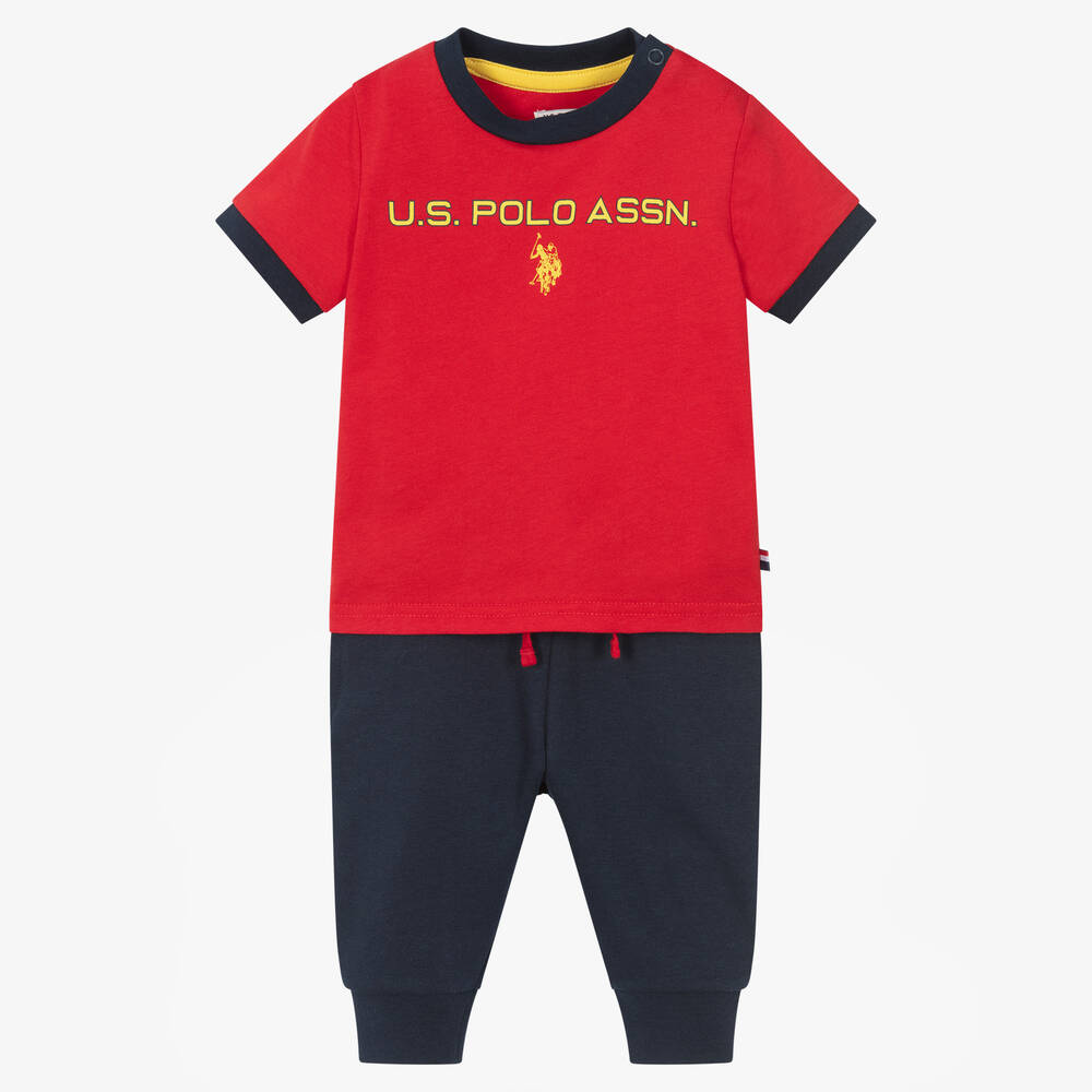 Red Blue Baby Trouser Set