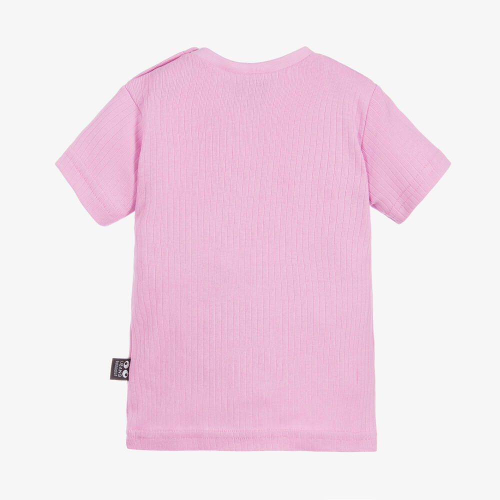 UBANG-Baby Girls Pink Crab T-Shirt | Childrensalon Outlet