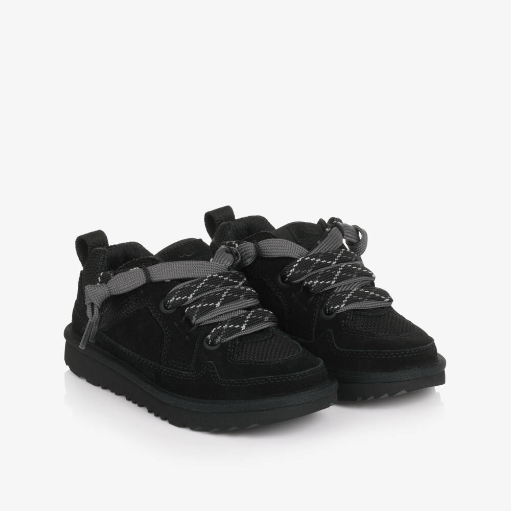 UGG-Black Suede Leather Lo Lowmel Trainers | Childrensalon Outlet