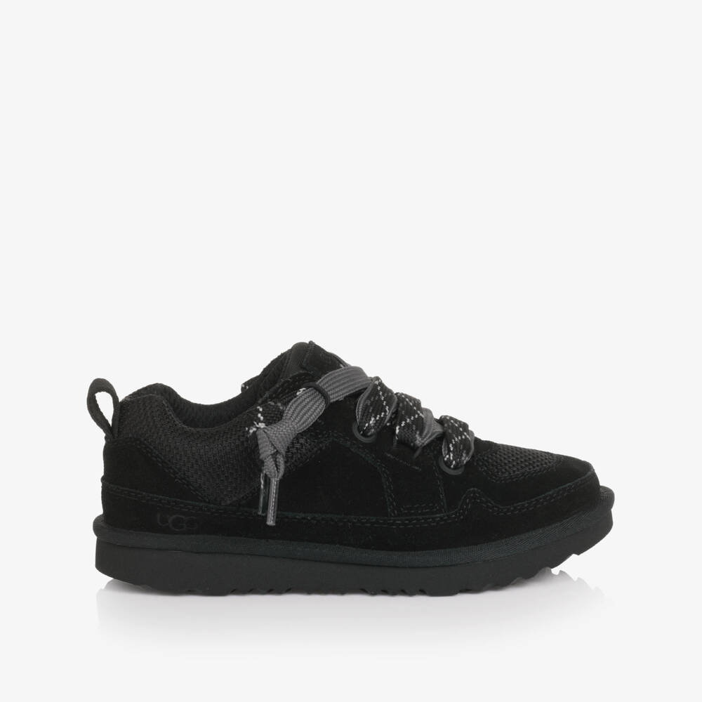 UGG-Black Suede Leather Lo Lowmel Trainers | Childrensalon Outlet