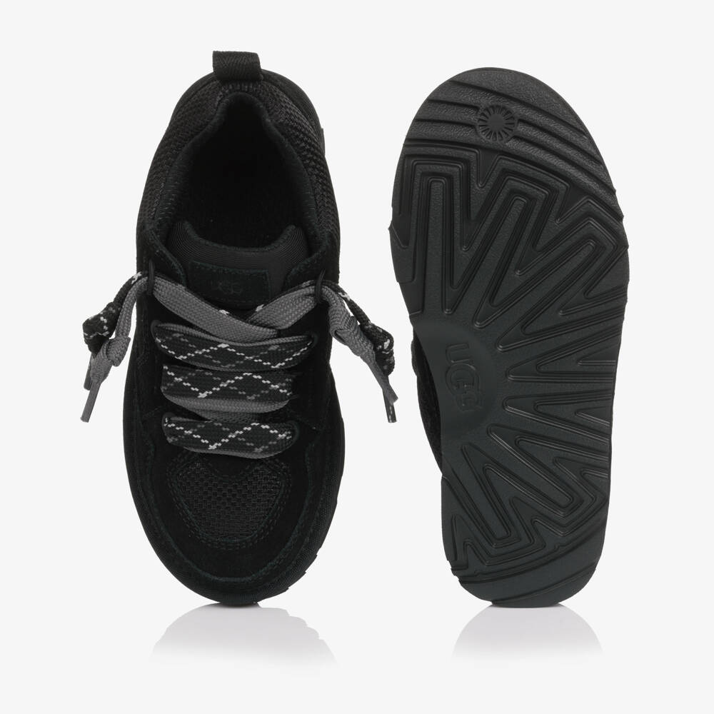 UGG-Black Suede Leather Lo Lowmel Trainers | Childrensalon Outlet