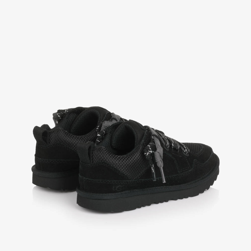 UGG-Black Suede Leather Lo Lowmel Trainers | Childrensalon Outlet