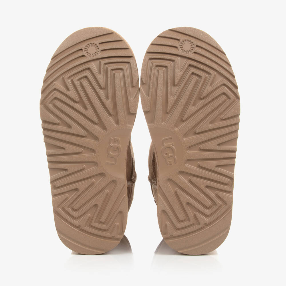 UGG-Boys Beige Luxe Suede Boots | Childrensalon Outlet