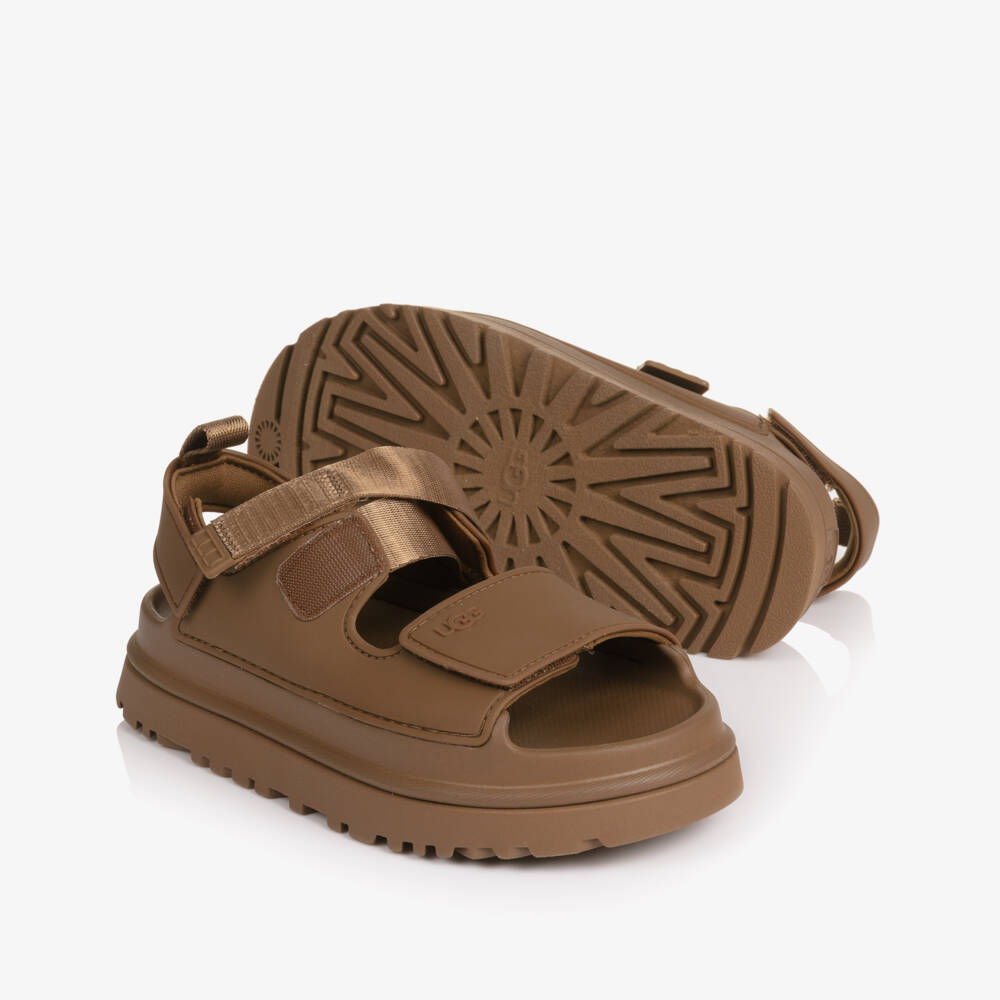 UGG-Brown EVA Rubber GoldenGlow Sandals | Childrensalon Outlet