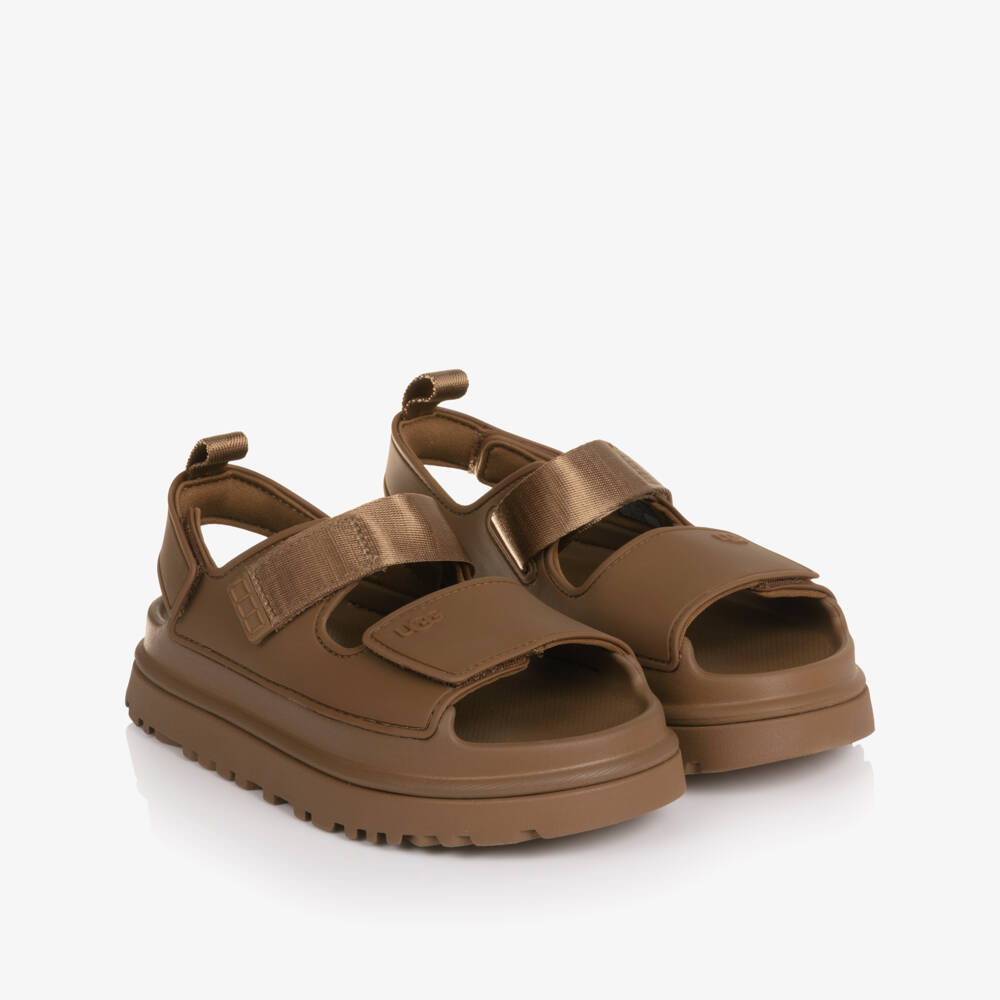 UGG-Brown EVA Rubber GoldenGlow Sandals | Childrensalon Outlet