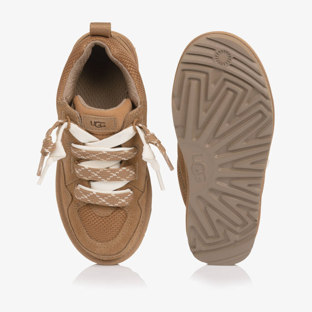 UGG-Chestnut Brown Suede Leather Lo Lowmel Trainers | Childrensalon Outlet