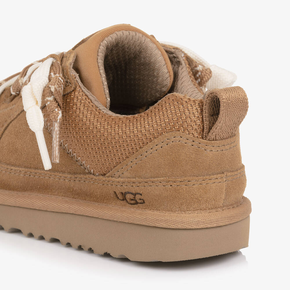 UGG-Chestnut Brown Suede Leather Lo Lowmel Trainers | Childrensalon Outlet