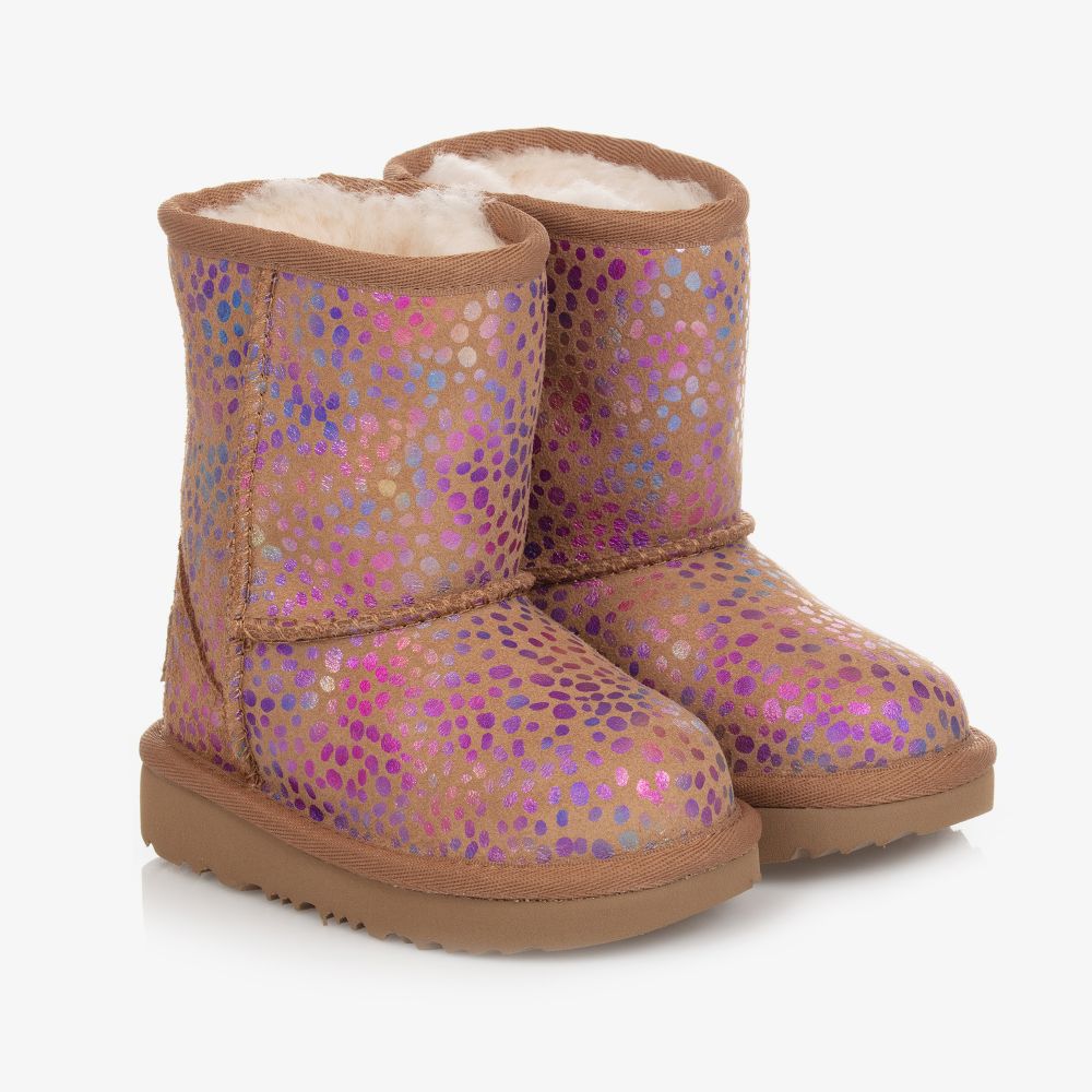 pintor alto Punto UGG - Botas marrones de piel para niña | Childrensalon Outlet